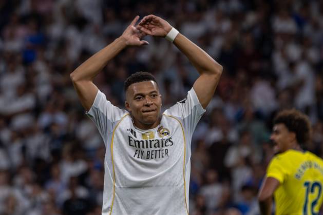 October 4, 2025, Madrid, Spain: Kylian Mbappà Real Madrid celebrate a goal during the EA SPORTS La Liga 2025-2026 match between Real Madrid and Villarreal CF played at the Santiago Bernabà u Stadium. Final score: Real Madrid 3 - 1 Villarreal CF Madrid Spain - ZUMAs197 20251004_aaa_s197_982 Copyright: xDavidxCanalesx
