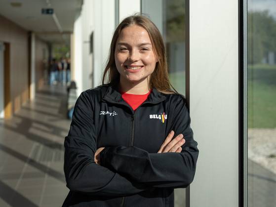 Belgian gymnast Jade Vansteenkiste poses for the photographer during a press conference, PK, Pressekonferenz to announce the Belgian men s and women s teams that will participate in the Artistic Gymnastics World Championships in Jakarta (19-25 10), on Thursday 09 October 2025, in Gent. JAMESxARTHURxGEKIERE x136403915x