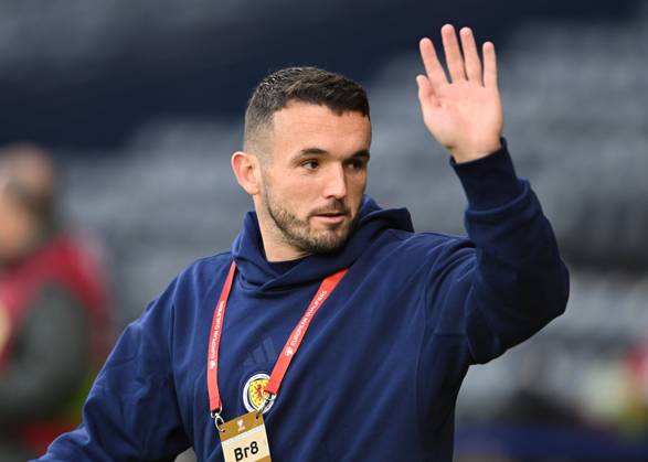 Glasgow, Scotland, 9th October 2025. John McGinn of Scotland during the Scotland vs Greece FIFA World Cup, WM, Weltmeisterschaft, Fussball European Qualifying match at Hampden Park, Glasgow. Picture credit should read: Neil Hanna Sportimage EDITORIAL USE ONLY. No use with unauthorised audio, video, data, fixture lists, club league logos or live services. Online in-match use limited to 120 images, no video emulation. No use in betting, games or single club league player publications. SPI_012_NH_Scotland_Greece SPI-4206-0012