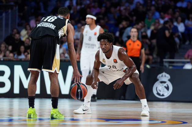 October 9, 2025, Madrid, Madrid, Spain: Andres Feliz of Real Madrid in action during the Turkish Airlines Euroleague 2025 26 League Phase MD3, match played between Real Madrid and LDLC ASVEL Villeurbanne at Movistar Arena on October 09, 2025 in Madrid, Spain. Madrid Spain - ZUMAa181 20251009_zaa_a181_547 Copyright: xDennisxAgyemanx