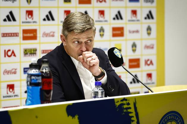 STOCKHOLM, SWEDEN 20251010 Swedish national team, Nationalteam captain Jon Dahl Tomasson during a press conference, PK, Pressekonferenz after Friday s World Cup qualifying soccer match between Sweden and Switzerland at Strawberry Arena, October 10, 2025 in Stockholm, Sweden. STOCKHOLM SWEDEN x60160x Copyright: xStefanxJerrevang TTx WORLD CUP QUALIFYING SWEDEN-SWITTER