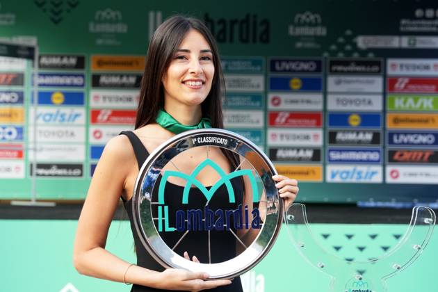 the trophy during the 119th edition of the Il Lombardia, Tour of Lombardy cycling race, a 241 km one day race from Como to Bergamo on October 11, 2025, Italy. Copyright: xGianxMattiaxD Alberto LaPressex