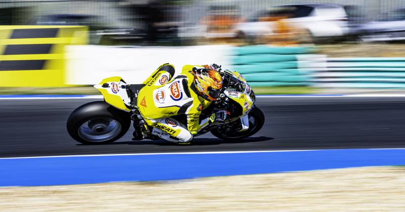 October 11, 2025, Cascais, Lisbon, Portugal: Andrea Iannone in action during the WorldSBK Championship Tissot Superpole at the Estoril Circuit, Portugal, on October 11, 2025. Cascais Portugal - ZUMAr200 20251011_zsp_r200_046 Copyright: xNunoxReisinhox