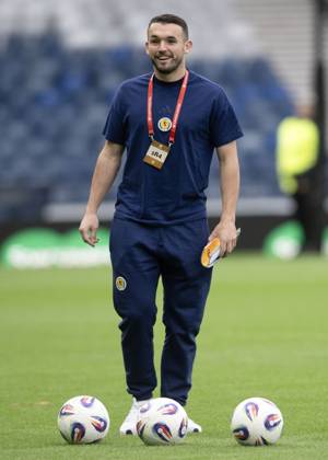 Glasgow, Scotland, 12th October 2025. John McGinn of Scotland during the Scotland vs Belarus FIFA World Cup, WM, Weltmeisterschaft, Fussball European Qualifying match at Hampden Park, Glasgow. Picture credit should read: Neil Hanna Sportimage EDITORIAL USE ONLY. No use with unauthorised audio, video, data, fixture lists, club league logos or live services. Online in-match use limited to 120 images, no video emulation. No use in betting, games or single club league player publications. SPI_004_NH_Scotland_Belarus SPI-4211-0004