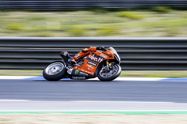 October 12, 2025, Cascais, Lisbon, Portugal: Nicolo Bulega in action during the WorldSBK Championship Race 2 at the Estoril Circuit, Portugal, on October 12, 2025. Cascais Portugal - ZUMAr200 20251012_zsp_r200_054 Copyright: xNunoxReisinhox