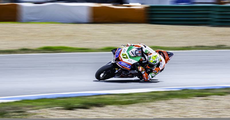 October 12, 2025, Cascais, Lisbon, Portugal: Axel Bassani in action during the WorldSBK Championship Race 2 at the Estoril Circuit, Portugal, on October 12, 2025. Cascais Portugal - ZUMAr200 20251012_zsp_r200_076 Copyright: xNunoxReisinhox