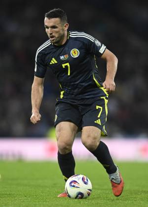 Glasgow, Scotland, 12th October 2025. John McGinn of Scotland during the Scotland vs Belarus FIFA World Cup, WM, Weltmeisterschaft, Fussball European Qualifying match at Hampden Park, Glasgow. Picture credit should read: Neil Hanna Sportimage EDITORIAL USE ONLY. No use with unauthorised audio, video, data, fixture lists, club league logos or live services. Online in-match use limited to 120 images, no video emulation. No use in betting, games or single club league player publications. SPI_081_NH_Scotland_Belarus SPI-4211-0079