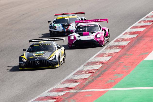AUTO - ELMS - 4 HOURS OF PORTIMAO 2025 63 BERRY Martin (sgp), HANAFIN Lorcan (gbr), SCHILLER Fabian (gbr), Iron Lynx, Mercedes-AMG GT3 Evo, LMGT3, action during the 4 Hours of Portimao, 6th round of the 2025 European Le Mans Series on the Autodromo Internacional do Algarve from October 16 to 18, 2025 in Portimao, Portugal - Copyright: xJoaoxFilipex