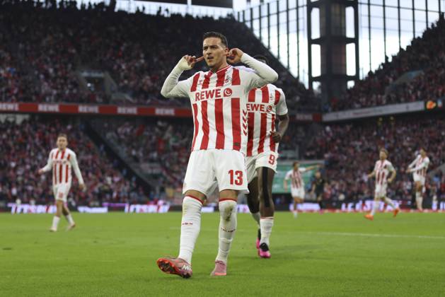 Said El Mala (1. FC Koeln) Torjubel, jubelt nach seinem Treffer zum 1:1 waehrend des spiels der Bundesliga zwischen 1. FC Köln und FC Augsburg, RheinEnergieSTADION am 18. October 2025 in Köln, Deutschland. (Foto von Oliver Kaelke DeFodi Images) +++ Said El Mala (1. FC Koeln) celebrates after scoring his team s first goal during the Bundesliga match between 1. FC Köln and FC Augsburg at RheinEnergieSTADION on October 18, 2025 in Köln, Germany. (Photo by Oliver Kaelke DeFodi Images) DFL regulations prohibit any use of photographs as image sequences and or quasi-video. (Photo by Oliver Kaelke DeFodi Images) Said El Mala 1 FC Koeln Torjubel, jubilates after scoring his team s first goal during the Bundesliga match between 1 FC Köln and FC Augsburg, RheinEnergieSTADION on October 18, 2025 in Köln, Germany Photo by Oliver Kaelke DeFodi Images Said El Mala 1 FC Koeln celebrates after scoring his team s first goal during the Bundesliga match between 1 FC Köln and FC Augsburg at RheinEnergieSTADION on October 18, 2025 in Köln, Germany Photo by Oliver Kaelke DeFodi Images DFL regulations prohibit any use of photographs as image sequences and or quasi video Photo by Oliver Kaelke DeFodi Images