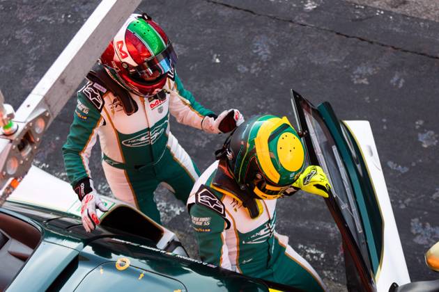 AUTO - ELMS - 4 HOURS OF PORTIMAO 2025 55 CAMERON Duncan (gbr), GRIFFIN Matt (irl), PEREL David (zaf), Spirit of Race, Ferrari 296 GT3, LMGT3, pitlane, during the 4 Hours of Portimao, 6th round of the 2025 European Le Mans Series on the Autodromo Internacional do Algarve from October 16 to 18, 2025 in Portimao, Portugal -  Copyright: xJoaoxFilipex