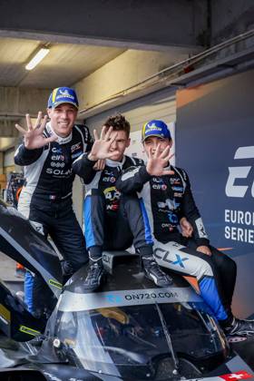 AUTO - ELMS - 4 HOURS OF PORTIMAO 2025 17 CLOSMENIL Adrien (fra), JENSEN Theodor (dnk), LANCHERE Paul (fra), CLX Motorsport, Ligier JS P325, LMP3, portrait during the 4 Hours of Portimao, 6th round of the 2025 European Le Mans Series on the Autodromo Internacional do Algarve from October 16 to 18, 2025 in Portimao, Portugal - PortimaoPortugal  Copyright: xPauloxMariax