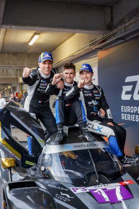 AUTO - ELMS - 4 HOURS OF PORTIMAO 2025 17 CLOSMENIL Adrien (fra), JENSEN Theodor (dnk), LANCHERE Paul (fra), CLX Motorsport, Ligier JS P325, LMP3, portrait during the 4 Hours of Portimao, 6th round of the 2025 European Le Mans Series on the Autodromo Internacional do Algarve from October 16 to 18, 2025 in Portimao, Portugal - PortimaoPortugal Copyright: xPauloxMariax