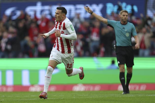 Said El Mala (1. FC Koeln) Torjubel, jubelt nach seinem Treffer zum 1:1 waehrend des spiels der Bundesliga zwischen 1. FC Köln und FC Augsburg, RheinEnergieSTADION am 18. October 2025 in Köln, Deutschland. (Foto von Oliver Kaelke DeFodi Images) +++ Said El Mala (1. FC Koeln) celebrates after scoring his team s first goal during the Bundesliga match between 1. FC Köln and FC Augsburg at RheinEnergieSTADION on October 18, 2025 in Köln, Germany. (Photo by Oliver Kaelke DeFodi Images) DFL regulations prohibit any use of photographs as image sequences and or quasi-video. (Photo by Oliver Kaelke DeFodi Images) Said El Mala 1 FC Koeln Torjubel, jubilates after scoring his team s first goal during the Bundesliga match between 1 FC Köln and FC Augsburg, RheinEnergieSTADION on October 18, 2025 in Köln, Germany Photo by Oliver Kaelke DeFodi Images Said El Mala 1 FC Koeln celebrates after scoring his team s first goal during the Bundesliga match between 1 FC Köln and FC Augsburg at RheinEnergieSTADION on October 18, 2025 in Köln, Germany Photo by Oliver Kaelke DeFodi Images DFL regulations prohibit any use of photographs as image sequences and or quasi video Photo by Oliver Kaelke DeFodi Images