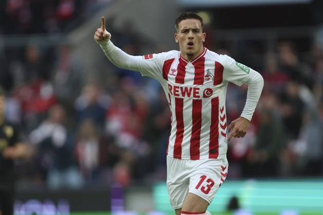 Said El Mala (1. FC Koeln) Torjubel, jubelt nach seinem Treffer zum 1:1 waehrend des spiels der Bundesliga zwischen 1. FC Köln und FC Augsburg, RheinEnergieSTADION am 18. October 2025 in Köln, Deutschland. (Foto von Oliver Kaelke DeFodi Images) +++ Said El Mala (1. FC Koeln) celebrates after scoring his team s first goal during the Bundesliga match between 1. FC Köln and FC Augsburg at RheinEnergieSTADION on October 18, 2025 in Köln, Germany. (Photo by Oliver Kaelke DeFodi Images) DFL regulations prohibit any use of photographs as image sequences and or quasi-video. (Photo by Oliver Kaelke DeFodi Images) Said El Mala 1 FC Koeln Torjubel, jubilates after scoring his team s first goal during the Bundesliga match between 1 FC Köln and FC Augsburg, RheinEnergieSTADION on October 18, 2025 in Köln, Germany Photo by Oliver Kaelke DeFodi Images Said El Mala 1 FC Koeln celebrates after scoring his team s first goal during the Bundesliga match between 1 FC Köln and FC Augsburg at RheinEnergieSTADION on October 18, 2025 in Köln, Germany Photo by Oliver Kaelke DeFodi Images DFL regulations prohibit any use of photographs as image sequences and or quasi video Photo by Oliver Kaelke DeFodi Images