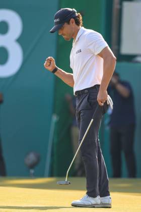 October 19, 2025, Macao, Macao Sar, China: Macau Open Golf , Final Round, Macau Golf and Country Club Coloane, Macao, China . Germanys Dominic Foos Wins the Macau Open Golf after a tiebreaker with Taiwans Wang, Foos in the final round ties with Wang on -17. Macao China - ZUMAr144 20251019_zap_r144_023 Copyright: xJaynexRussellx