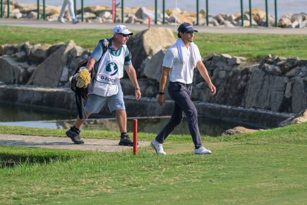 October 19, 2025, Macao, Macao Sar, China: Macau Open Golf , Final Round, Macau Golf and Country Club Coloane, Macao, China . Germanys Dominic Foos Wins the Macau Open Golf after a tiebreaker with Taiwans Wang, Foos in the final round ties with Wang on -17. Macao China - ZUMAr144 20251019_zap_r144_024 Copyright: xJaynexRussellx