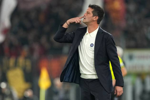 Cristian Chivu, head coach of FC Internazionale, during the Serie A 2025 2026 football match between AS Roma and FC Internazionale at Stadio Olimpico in Rome (Italy), October 18, 2025. antoniettaxbaldassarre