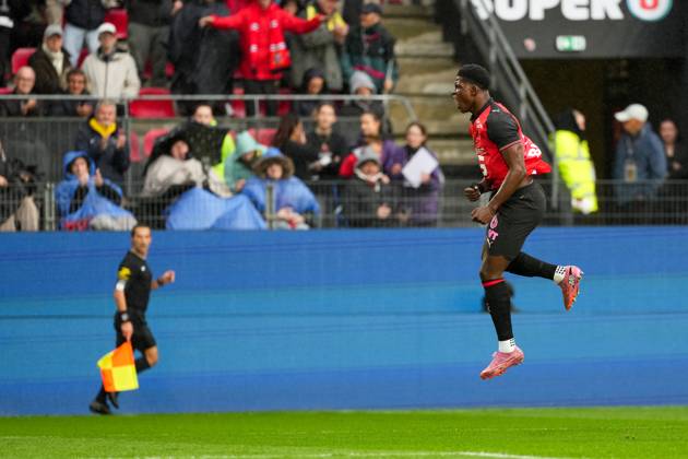 Stade Rennais FC v AJ Auxerre - Ligue 1 McDonald s 2025 2026 07 Breel EMBOLO (srfc) during the Ligue 1 McDonald s match between Rennes and Auxerre at Roazhon Park on October 19, 2025 in Rennes, France. Rennes France Copyright: xFEPx 776348165