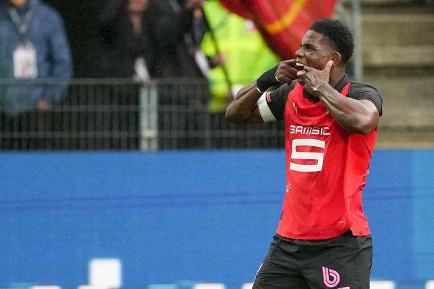 Stade Rennais FC v AJ Auxerre - Ligue 1 McDonald s 2025 2026 07 Breel EMBOLO (srfc) during the Ligue 1 McDonald s match between Rennes and Auxerre at Roazhon Park on October 19, 2025 in Rennes, France. Rennes France Copyright: xFEPx 776348165
