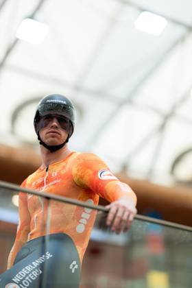 2025 Tissot UCI Track World Championships Picture by Alex Whitehead SWpix.com - 20 10 2025 - Cycling - 2025 Tissot UCI Track World Championships - Velodromo Penalolà n, Santiago, Chile - Training - Harrie Lavreysen of the Netherlands. Santiago Velodromo Parque Penalolà n Chile Copyright: x xSWpix.comx(t axPhotographyxHubxLtd)xAlexxWhitehead SWpix.comx SWP-3030-10343
