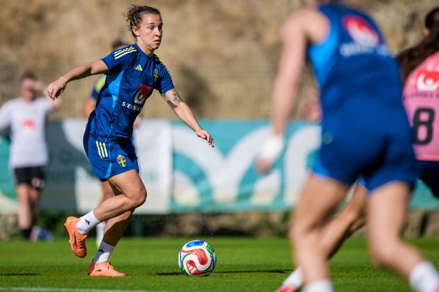 251022 Julia Zigiotti Olme of the Swedish women s national football team on October 22, 2025 in Benahavis. Photo: Ludvig Thunman BILDBYRAN kod LT LT0733 fotboll football soccer fotball träning practice training sverige sweden dam bbeng Copyright: LUDVIGxTHUNMAN BB251022LT014