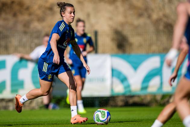 251022 Julia Zigiotti Olme of the Swedish women s national football team at a training session on October 22, 2025 in Benahavis. Photo: Ludvig Thunman BILDBYRAN kod LT LT0733 fotboll football soccer fotball träning practice training sverige sweden dam bbeng Copyright: LUDVIGxTHUNMAN BB251022LT069