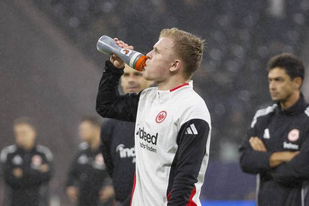 Jonathan Burkardt (Eintracht Frankfurt, 09) nach dem Spiel , Deutschland, UEFA Champions League, 3. Spieltag, 2025 2026, Eintracht Frankfurt vs. FC Liverpool, 22.10.2025, Frankfurt Stadion, Frankfurt, Deutschland Frankfurt Frankfurt Stadion Hessen Deutschland Copyright: xGrantxHubbsx