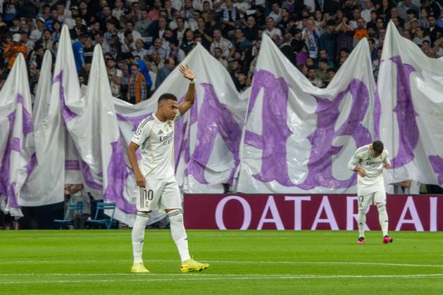 October 22, 2025, Madrid, Spain: Kylian Mbappà , Real Madrid in action during the UEFA Champions League match between Real Madrid and Juventus at the Santiago Bernabeu Stadium. Final score: Real Madrid 1 Juventus 0 Madrid Spain - ZUMAs197 20251022_aaa_s197_845 Copyright: xDavidxCanalesx