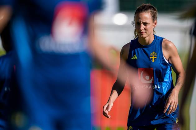 251023 Nathalie Björn of the Swedish women s national football team at a training session on October 23, 2025 in Benahavis. Photo: Ludvig Thunman BILDBYRAN kod LT LT0734 fotboll football soccer fotball träning practice training sverige sweden dam bbeng Copyright: LUDVIGxTHUNMAN BB251023LT043