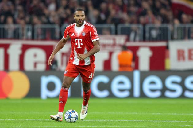 Jonathan Tah (FC Bayern Muenchen, 04) mit Ball, GER, FC Bayern Muenchen vs. Club Bruegge, Fussball, UEFA Champions League, Liga-Phase, 3. Spieltag, Saison 2025 2026, 22.10.2025, GER, FC Bayern Muenchen vs. Club Bruegge, Fussball, UEFA Champions League, Liga-Phase, 3. Spieltag, Saison 2025 2026, 22.10.2025 Muenchen Copyright: xEibner-Pressefoto JennixMaulx EP_JML