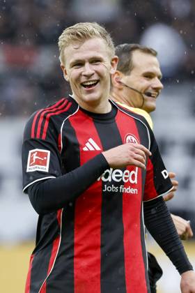 Jonathan Burkardt (Eintracht Frankfurt, 09) , Deutschland, Fussball, 1. Bundesliga, 8.Spieltag, 2025 2026, Eintracht Frankfurt vs. FC St. Pauli, 25.10.2025, Deutsche-Bank-Park, Frankfurt am Main, Deutschland Frankfurt am Main Deutsche-Bank-Park Hessen Deutschland Copyright: xGrantxHubbsx