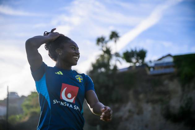 251025 Monica Jusu Bah of the Swedish women s national football team on October 25, 2025 in Benahavis. Photo: Ludvig Thunman BILDBYRAN kod LT LT0736 fotboll football soccer fotball träning practice training sverige sweden dam bbeng Copyright: LUDVIGxTHUNMAN BB251025LT035
