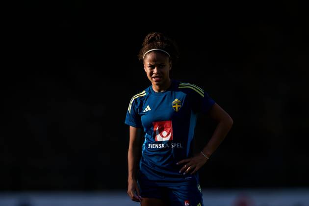 251025 Felicia Schröder of the Swedish women s national football team on October 25, 2025 in Benahavis. Photo: Ludvig Thunman BILDBYRAN kod LT LT0736 fotboll football soccer fotball träning practice training sverige sweden dam bbeng Copyright: LUDVIGxTHUNMAN BB251025LT044
