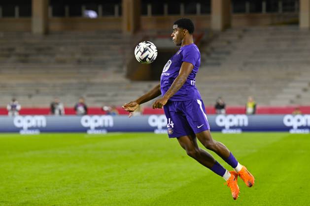 FOOTBALL : AS Monaco VS Toulouse FC - Ligue 1 McDonald s - 25 10 2025 Dayann Methalie (TFC) - Ligue 1 McDonald s match between AS Monaco and Toulouse FC on October 25, 2025 at the Louis II Stadium in Monaco. MonacoMonaco Copyright: xWilliamxCannarellax