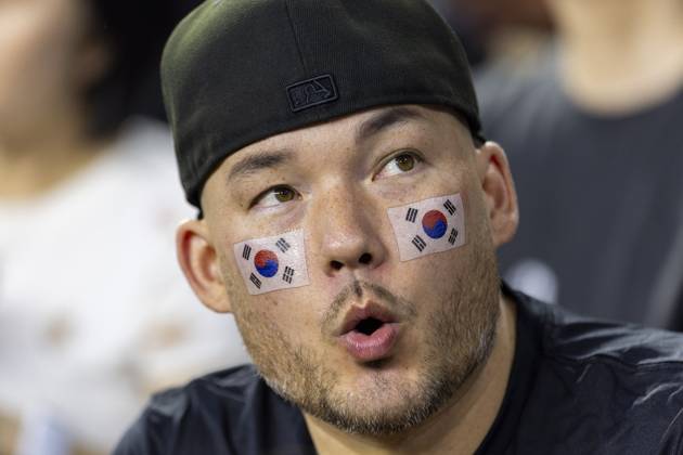 October 29, 2025, Los Angeles, California, USA: A soccer fan is seen during an MLS, Fussball Herren, USA Cup Playoffs game between the Los Angeles FC and the Austin FC, in Los Angeles Wednesday, Oct. 29, 2025. Los Angeles USA - ZUMAc68_ 20251029_zaf_c68_035 Copyright: xRingoxChiux