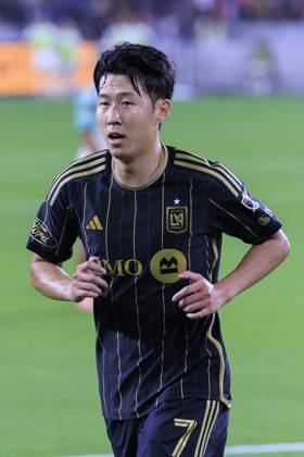 October 29, 2025, Los Angeles, California, USA: Son Heung-min 7 of the Los Angeles Football Club during Game1 of the Audi 2025 MLS, Fussball Herren, USA Cup Playoffs game against the Austin FC on Wednesday October 29, 2025 at the BMO Stadium in Los Angeles, California. LAFC defeats Austin FC, 2-1. ARIANA RUIZ PI Los Angeles USA - ZUMAp124 20251029_zaa_p124_014 Copyright: xArianaxRuizx