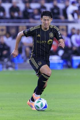 October 29, 2025, Los Angeles, California, USA: Son Heung-min 7 of the Los Angeles Football Club during Game1 of the Audi 2025 MLS, Fussball Herren, USA Cup Playoffs game against the Austin FC on Wednesday October 29, 2025 at the BMO Stadium in Los Angeles, California. LAFC defeats Austin FC, 2-1. ARIANA RUIZ PI Los Angeles USA - ZUMAp124 20251029_zaa_p124_027 Copyright: xArianaxRuizx