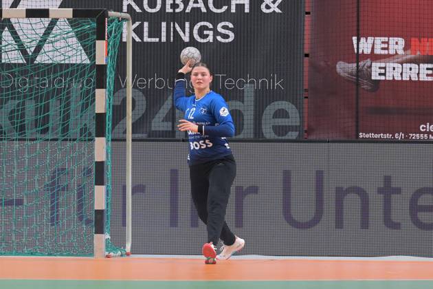 Marie Kristin Weiss (TusSies Metzingen, 12) im Tor TusSies Metzingen vs. Buxtehuder SV, Handball, Alsco HBF, 7.Ligaspieltag, Saison 2025 2026, 01.11.2025 TusSies Metzingen vs. Buxtehuder SV, Handball, Alsco HBF, 7.Ligaspieltag, Saison 2025 2026, 01.11.2025 Tuebingen Copyright: xEibner-Pressefoto TobiasxBaurx EP_TBR