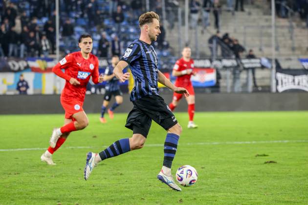 Lukas Klünter (SV Waldhof Mannheim, 24) Fussball: bfv-Rothaus-Pokal, Viertelfinale, SV Waldhof Mannheim vs. FC-Astoria Walldorf am 12.11.2025 in Mannheim (Carl-Benz-Stadion), Deutschland Mannheim Carl-Benz-Stadion Deutschland Copyright: xFranzxReindelx