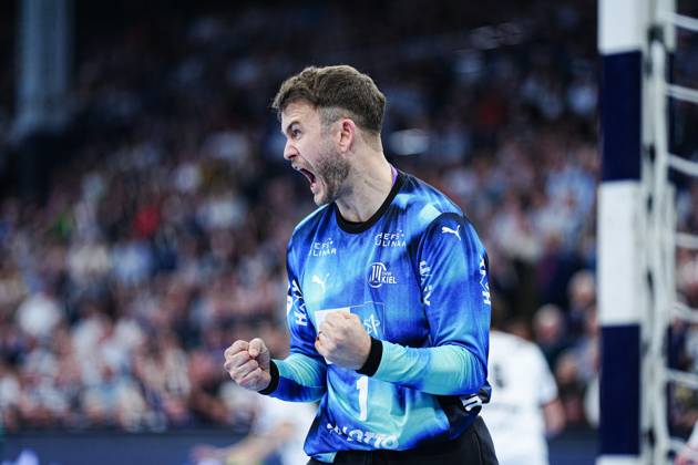 Jubel nach Parade Gonzalo Perez de Vargas (THW Kiel, 01) GER, THW Kiel vs. Frisch Auf Goeppingen, Handball, 1. Bundesliga, Spieltag 13, Saison 2025 2026, 22.11.2025 GER, THW Kiel vs. Frisch Auf Goeppingen, Handball, 1. Bundesliga, Spieltag 13, Saison 2025 2026, 22.11.2025 Kiel Copyright: xEibner-Pressefoto MarcelxvonxFehrnx EP_MFN