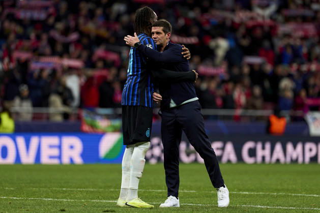 Cristian Chivu head coach of FC Internazionale Milano and Kristjan Asllani of FC Internazionale Milano during the UEFA Champions League match between Atletico de Madrid and FC Internazionale Milano on November 26, 2025. - 26 11 2025 - Spain Madrid Madrid - LGMx xLexPictorium LePictorium_0320142