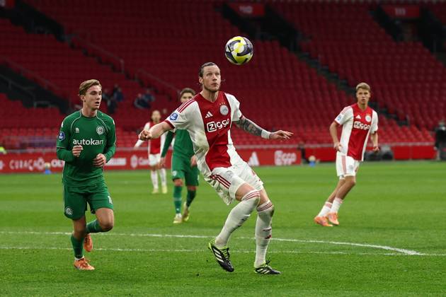 AMSTERDAM , 02-12-2025 , JohanCruyff Arena , season 2025 2026 , Dutch Eredivisie Football , match between Ajax and FC Groningen (replay) , Picture shows , Ajax player Wout Weghorst Ajax - Groningen (replay) x32313310x Copyright: