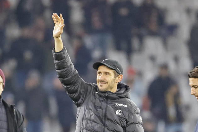 Julian Schuster (SC Freiburg, Trainer) nach dem Spiel , Deutschland, Fussball, DFB Pokal, Achtelfinale, 2025 2026, SC Freiburg vs. SV Darmstadt 98, 03.12.2025, Europa-Park Stadion , Freiburg im Breisgau, Deutschland Freiburg im Breisgau Europa-Park Stadion Baden-Wuerttemberg Deutschland Copyright: xGrantxHubbsx