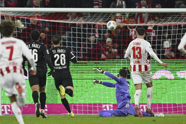 Said El Mala (Koeln 13) erzielt das Tor zum 1:0 06.12.2025 Fussball 1. FC Koeln vs FC St. Pauli, Rheinenergiestadion, Koeln, DFB DFL REGULATIONS PROHIBIT ANY USE OF PHOTOGRAPHS AS IMAGE SEQUENCES AND OR QUASI-VIDEO