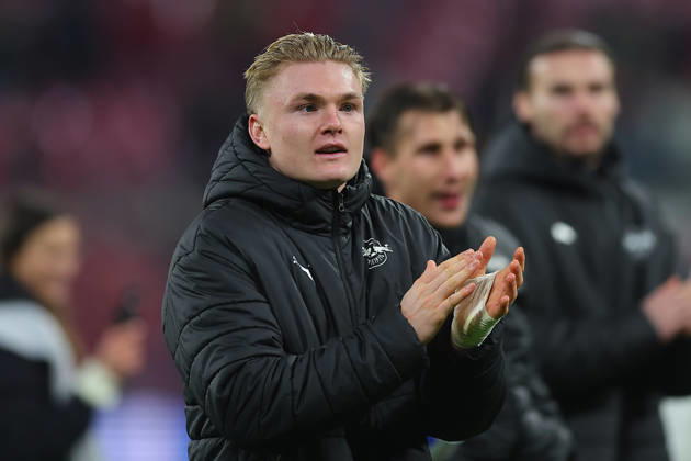 RB Leipzig - Frankfurt Bundesliga Leipzig, 06.12.2025, Red Bull Arena, Fußball, Männer, Saison 2025 2026, 1. Bundesliga, 13. Spieltag, RB Leipzig - Eintracht Frankfurt 6:0 (2:0) , Im Bild: Conrad Harder (11, RB Leipzig) ,