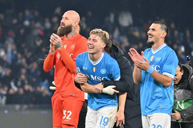 Foto IPP Felice De Martino Napoli 07 12 2025 Calcio Campionato serie A 2025-2026 Napoli - Juventus Nella foto: Rasmus Hojlund a fine gara Italy Photo Press World Copyright Napoli italy Italia ITALY Copyright: xR4924_italyphotopressx