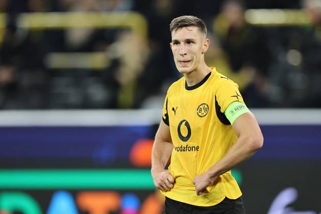DORTMUND - Nico Schlotterbeck of Borussia Dortmund is upset during the Champions League match between Borussia Dortmund and FK Bodo Glimt at Signal Iduna Park on December 10, 2025, in Dortmund, Germany. ANP Hollandse Hoogte Bart Stoutjesdijk UEFA Champions League 2025 26 xVIxANPxSportx xBartxStoutjesdijkxIVx 544536201 originalFilename: 544536201