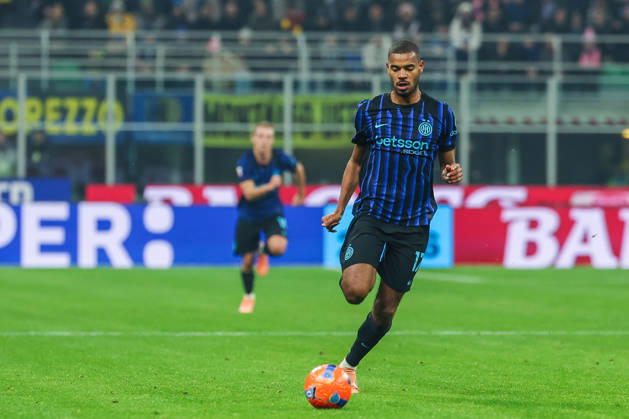 Andy Diouf of FC Internazionale seen in action during Coppa Italia 2025 26 football match between FC Internazionale and Venezia FC at San Siro Stadium in Milan Italy on 04 December 2025. Milan Stadio Giuseppe Meazza Milan Italy Copyright: xEPhotopressx SP24-1302-041