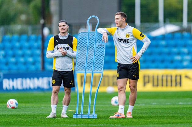 Marcel Sabitzer (Borussia Dortmund, 20) Nico Schlotterbeck (Borussia Dortmund, 4) Winter-Trainingslager Borussia Dortmund in Marbella, Spanien, Tag 1 am 02.01.2026 Copyright: xBahhoxKarax