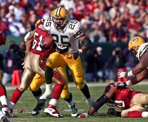 January 3, 1999 - San Francisco, California, U.S - San Francisco 49ers vs. Green Bay Packers Candlestick Park Sunday, January 3, 1999. 49ers beat Packers 30-27. Green Bay Packers running back Dorsey Levens Copyright: xAlxGolubx